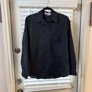 VINTAGE Westbound Black Casual Button-Up Shirt with Subtle Chest Detail